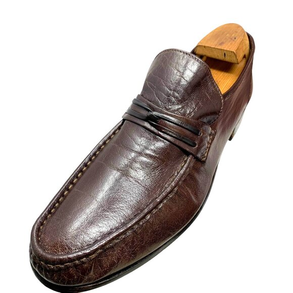 Soldini 396096 Chocolate Leather Dress Loafers‎ Made in Italy main image 8